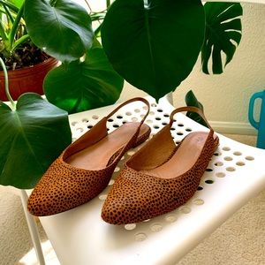 Margot Slingback Flat in Spot Dot Calf Hair